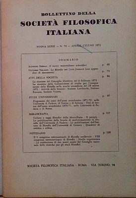 BULLETIN DER PHILOSOPHISCHEN GESELLSCHAFT 1972