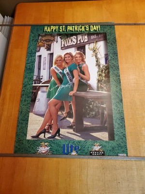 Miller Beer  Poster 20x30 Miss Ireland St Patricks Day