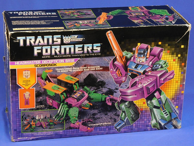 TRANSFORMERS G1 HEADMASTER SCORPONOK 1987 COMPLETE IN BOX VINTAGE HASBRO