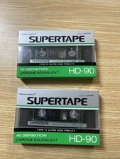 (2) REALISTIC SUPERTAPE HD Type II Blank Cassette- 1988 New Sealed