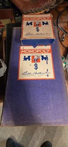 Monopoly Board Game Parker Brothers 1935 Copyright Vintage Complete