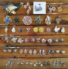 LARGE LOT of Vintage Costume Jewelry, Cuff Links and Novelty Brooches FREE SHIP