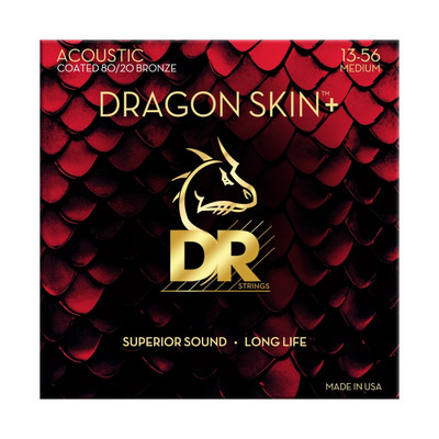 DR Strings Dragon Skins 80/20 Bronze Acoustic Guitar Strings 13-56