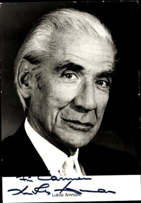 Postcard actor Lukas Ammann, portrait, autograph - 11506906