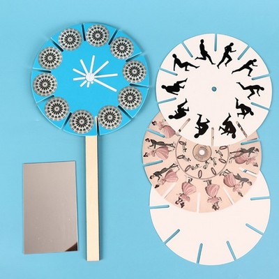 4Pcs Phenakistoscope DIY Assemble Toy For Kids Educational Science Experiment
