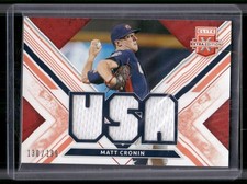 2019 Panini Elite Extra Edition #USA-MC Matt Cronin USA Materials Orange #/199