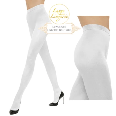 SATIN DE LUXE TIGHTS by Wolford L Large white weiß Strumpfhose mit viel Glanz