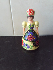 vintage  traditional russian wooden pot doll 5" painted by hand