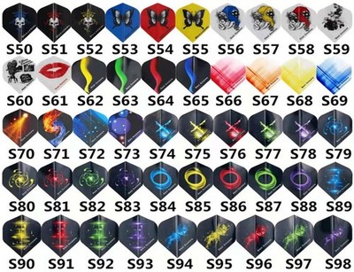 9 Dart Flights = 3 Satz Set GLANCE Top Sortiment Darts Flight Flügel Design Sets