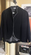 Black Velvet Open Front Jacket 1960