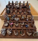 Lot 100+ Costume Jewelry Rings Vintage 2 Modern Mostly Poor Condition 4 Crafting