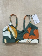 Knix Womens Sunny Scoop Bikini Top Size S Rainforest NWT