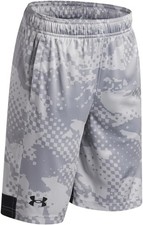 Under Armour Boy's UA Velocity Printed Shorts Mod Gray 1362472