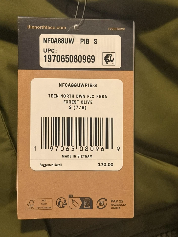 [NF0A88UWPIB] PARKA CORTA FORRADA DE VELLÓN YOUTH THE NORTH FACE DOWN Foto 3 de 3