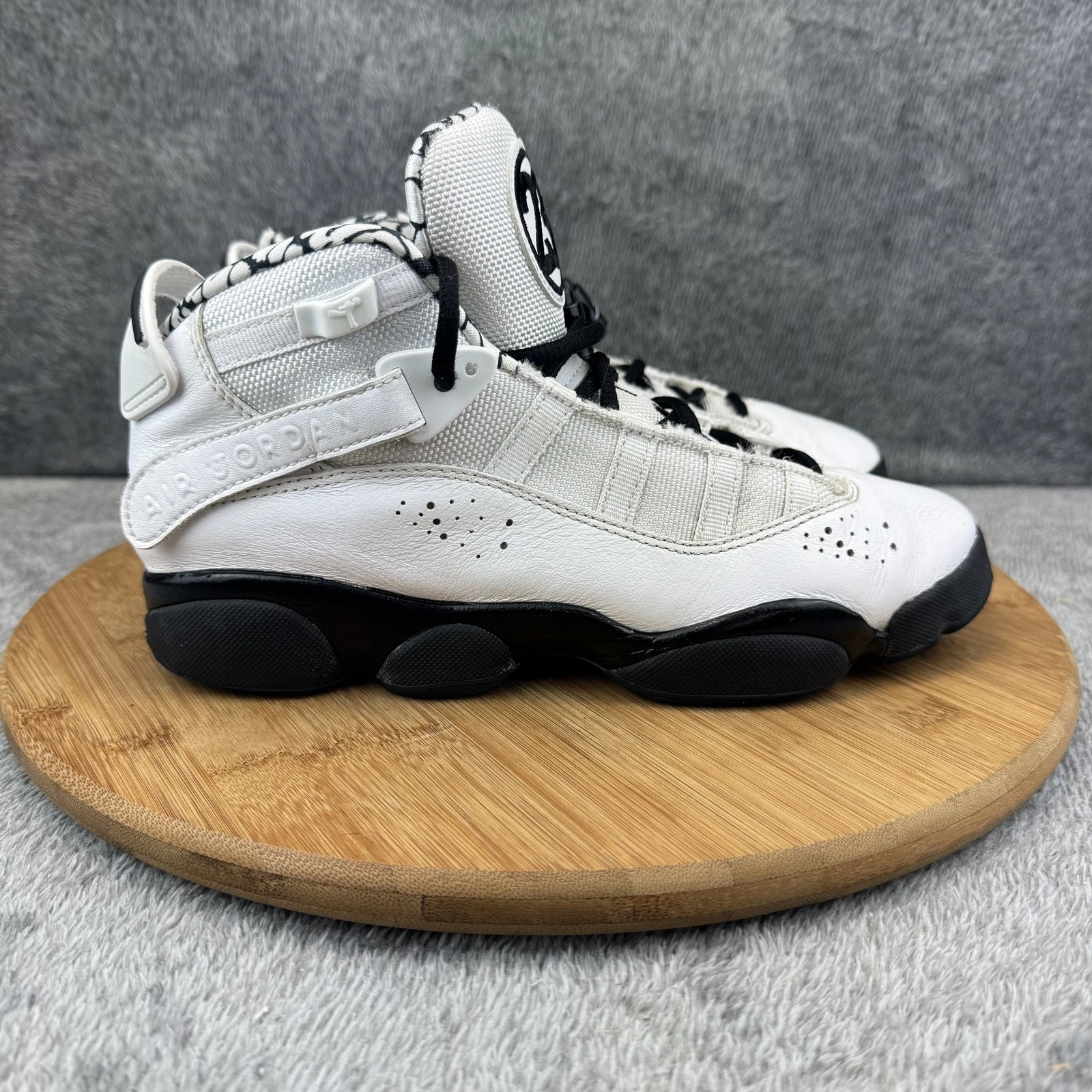 Scarpe Nike Jordan 6 anelli giovani taglia 5 5 anni bianco nero elefante DJ6163 107