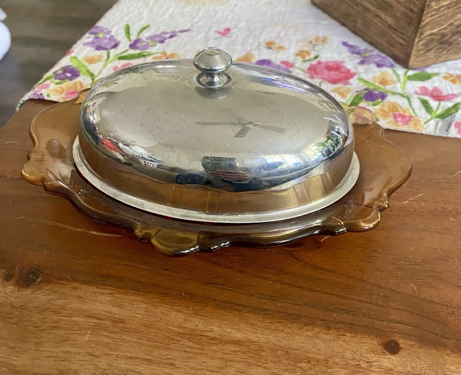 Vintage Covered Butter Dish Krome Kraft By Garner Bro