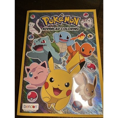Pokemon Advanced Coloring Book 2022 Bendon New Foil Pikachu Charizard Mew Eevee