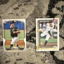 🔥 Pittsburgh Pirates Paul Skenes Rookie 2 Card Lot BD-14 98 2024🔥