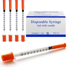 | 1ml 30 Gauge Syringes 1cc 5/16 Inches 8mm Lab Box of 100: 30GaHISTORY