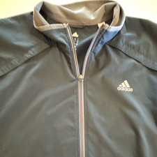 adidas Climalite Men's Gray Full-Zip Track Jacket w/ Pockets Large