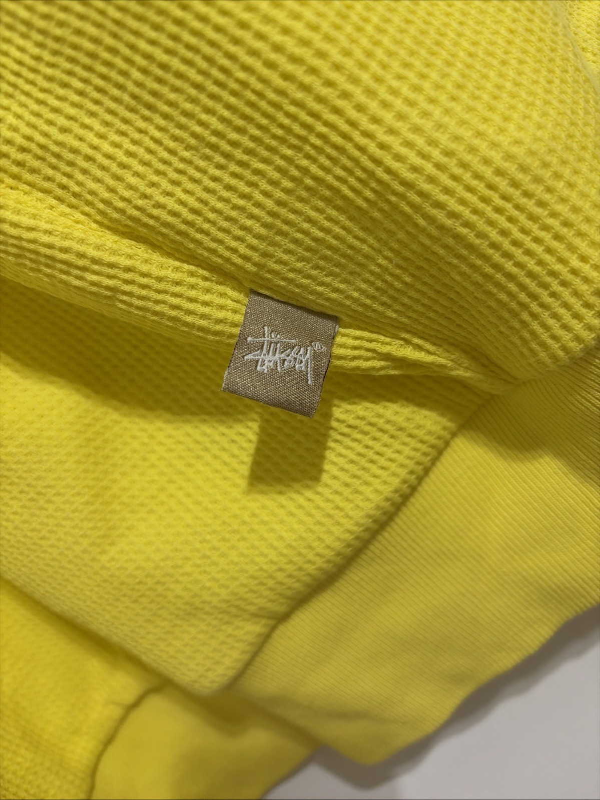 Stussy Size Small Yellow Full Zip Hoodie With Patches Campgrounds Camping 1980 thumbnail 7