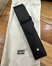 NEW  Montblanc Sartorial Black leather 1-pen pouch 130750