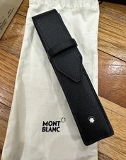 NEW  Montblanc Sartorial Black leather 1-pen pouch 130750