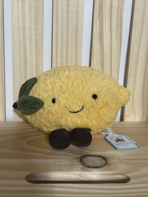 Jellycat AMUSEABLE LEMON Small Plush Toy NWT RARE HTF Cute Yellow NEW!