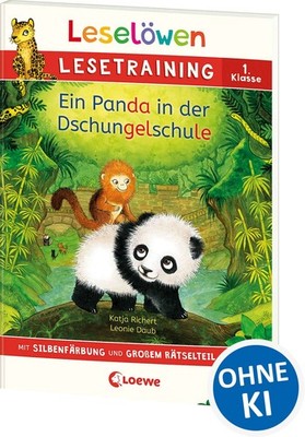 Leselöwen Lesetraining 1. Klasse - Ein Panda in der Dschungelschule mit Silbe...