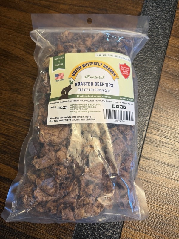 Beef Dog Treats – Made in USA Only – All Natural, Meaty Roasted Beef Tips - New