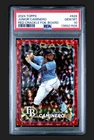 2024 TOPPS JUNIOR CAMINERO RED CRACKLE FOIL BOARD #628 (RC) #078/199 PSA 10