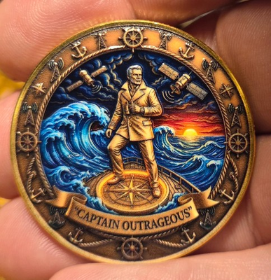 #ad AMERICANA CHALLENGE COIN quot;TED TURNERquot; quot;CAPTAIN OUTRAGEOUSquot; $19.99