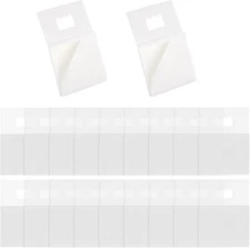 20 Pack Picture Hangers Adhesive Plastic Sawtooth White 