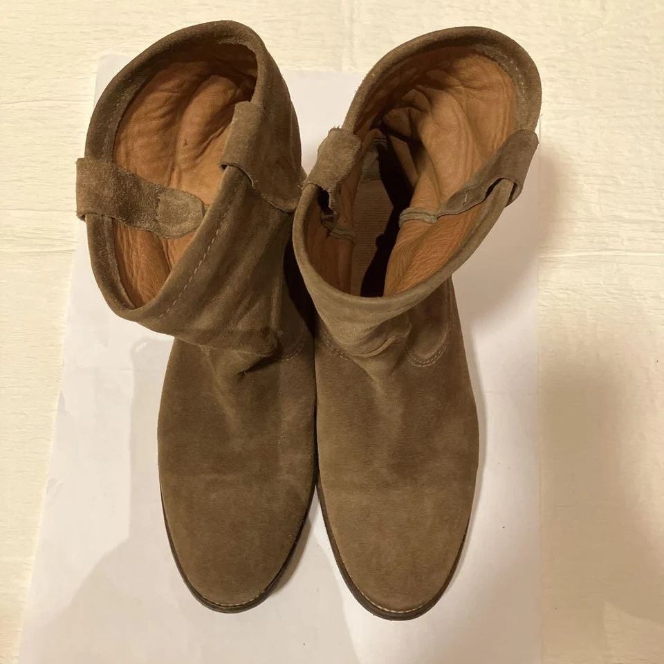 ISABEL MARANT JENNY Botines sin cordones Camel Beige Gamuza Mujer 39 US9 - Imagen 2 de 4