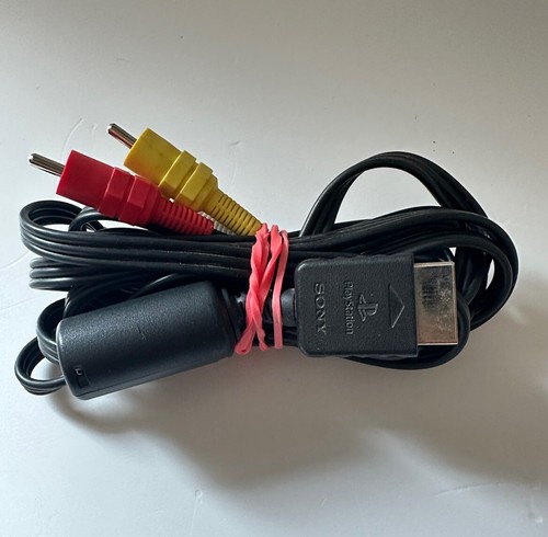 SONY PLAYSTATION 1 câble TV vidéo audio RCA + adaptateur Peritel