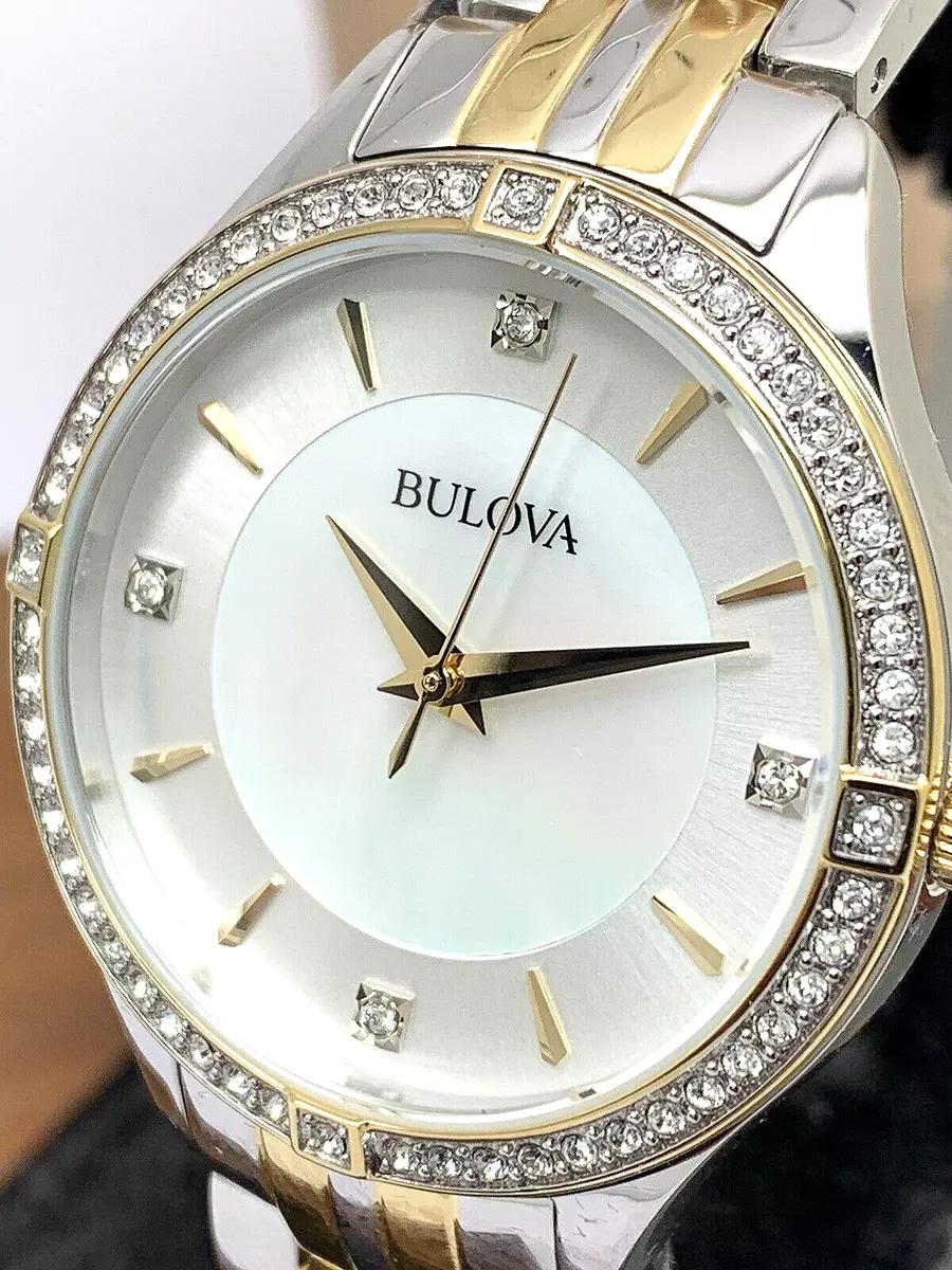 Bulova mother of pearl dial ladies watch sales