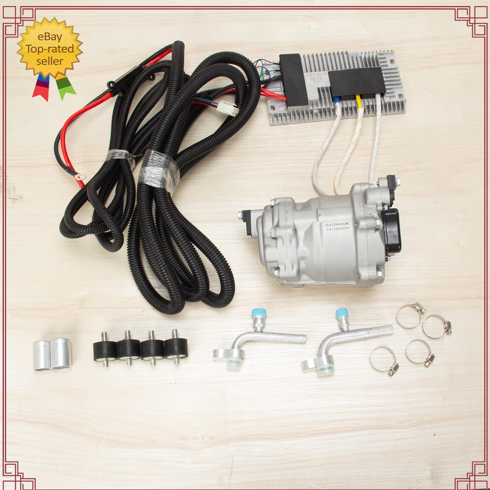 12V Auto Electric AC Compressor Universal For Air Conditioner Car Truck ...