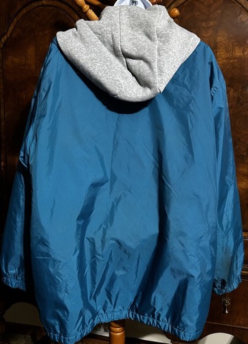 Vintage Basic Editions Alaska Golf Jacket Large Green Jersey-Lined Hooded Preown - Picture 8 of 16