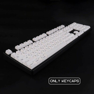 PBT 135 Keys Cherry Profile DYE-Sub Japanese Keycap Sushi White Theme Minimalist