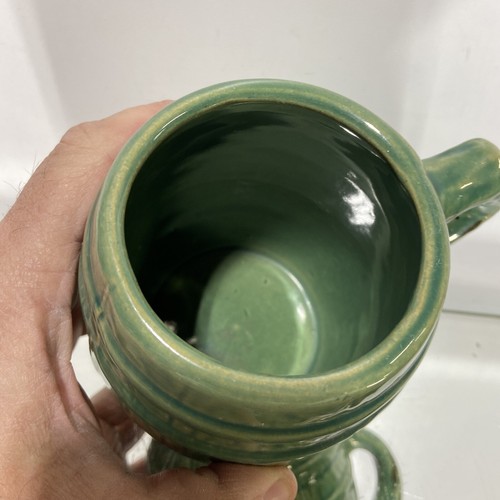 VTG. McCoy Pottery Shield 4 Mark Green Barrel Mug - Picture 13 of 15