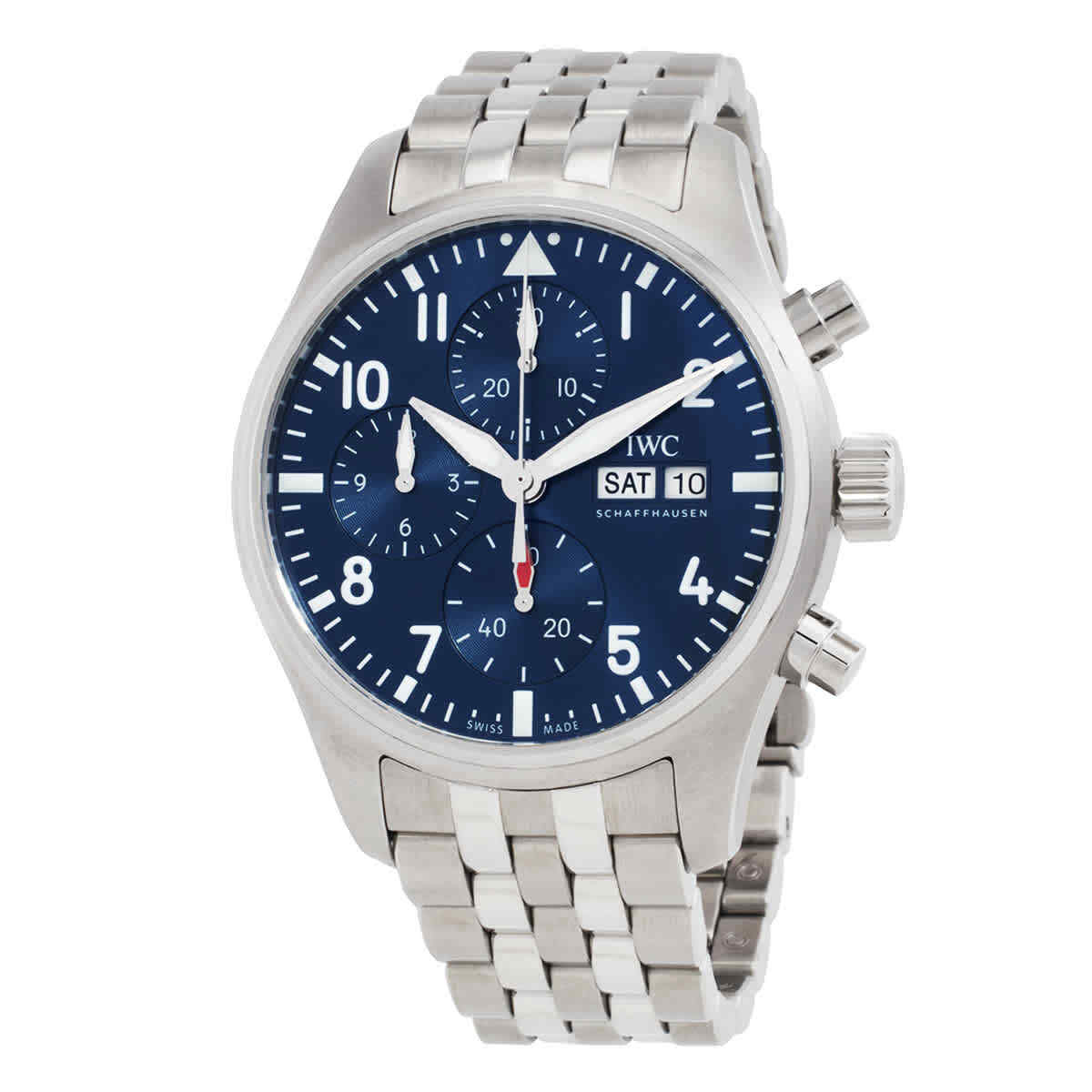 Мужские часы IWC Pilot Chronograph 41 с автоматическим синим циферблатом IW388102