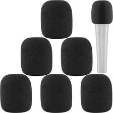 Windscreen for SM58, 6Pack Microphone Pop Filter Foam Cover Shure Black