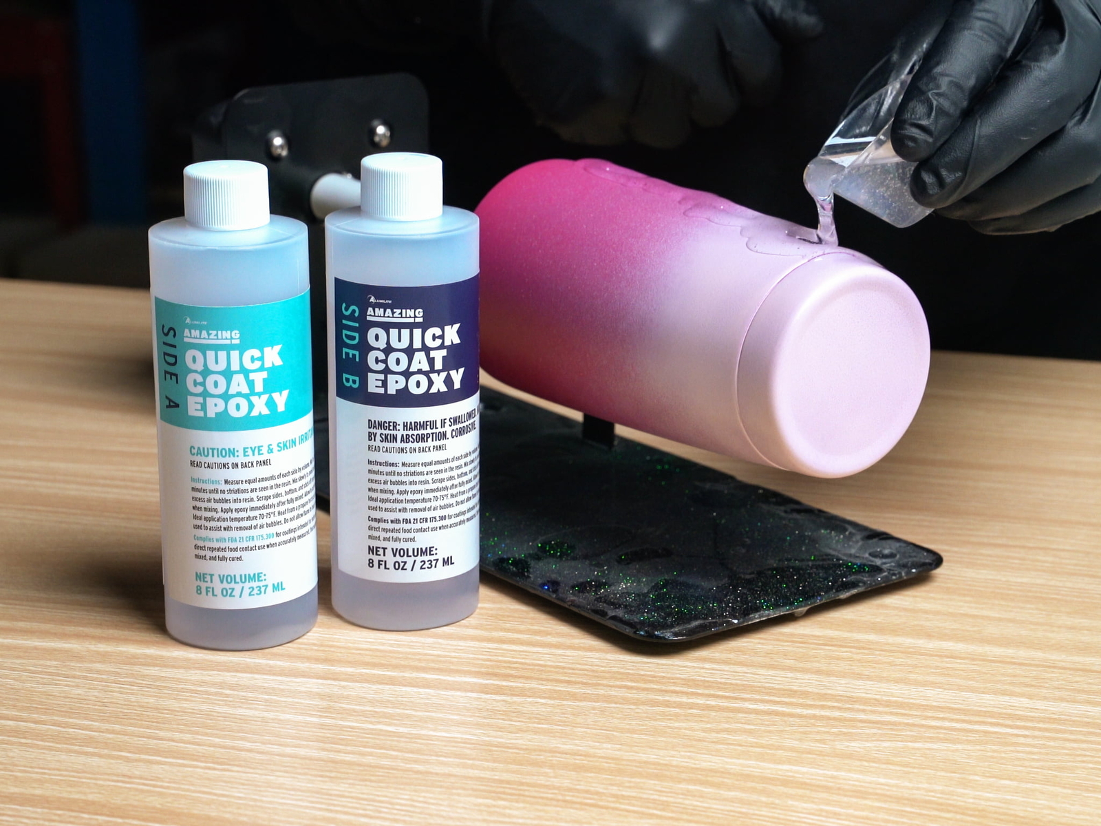 Alumilite Epoxy Resin Clear Fast Curing Quick Coat 32 oz Art Epoxy eBay