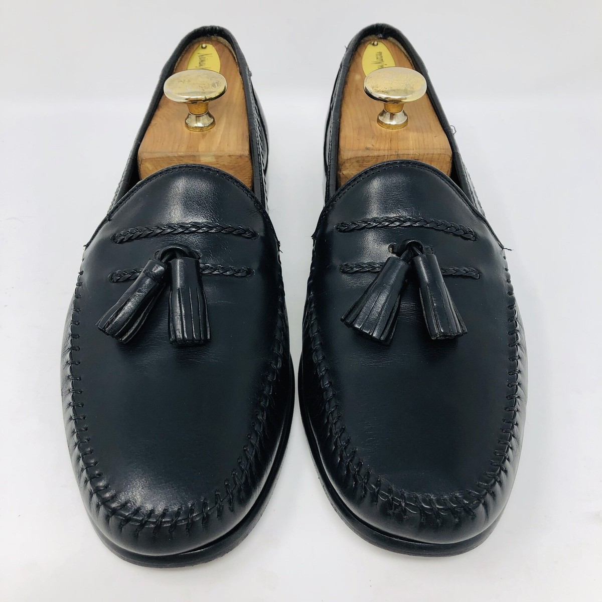 Sandro Moscoloni La Vida Black Leather Tassel Loafers Shoes  display picture 2
