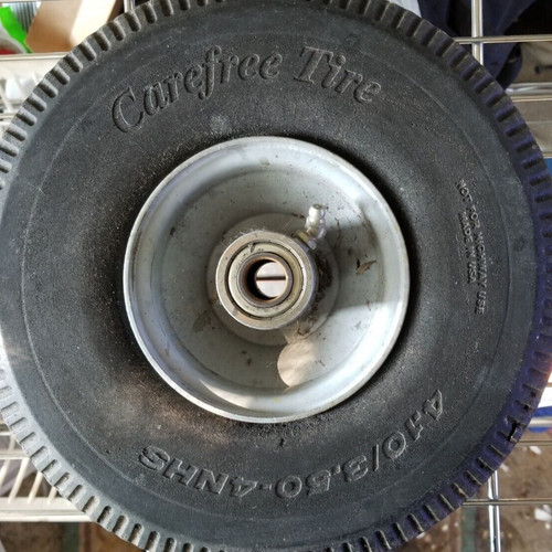 Single carefree Dolly / Hand-truck tire 4.10/3.5 - 4NHS and wheels - Made in USA