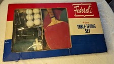 VTG. Federal's 4-Player Official Table Tennis Set w/Instruct & Orig. Box (1959)