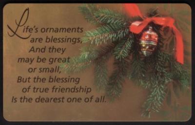 TK 362a Telephonkarte/Phone Card 1993 NYC Exclusive Christmas: 'Life's Ornaments