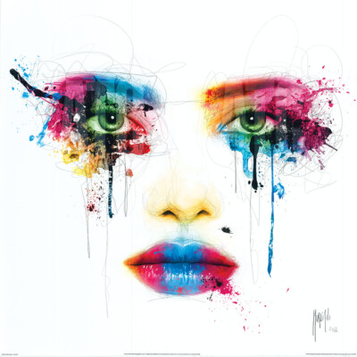 27W''x27H'' COLORS POP by PATRICE MURCIANO - EYES NOSE LIPS FACE CHOICES OF CANVAS