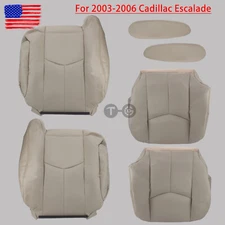 Driver & Passenger Bottom-Top Seat Cover Tan For 2003-2006 Cadillac Escalade