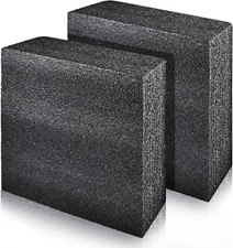2 PCS Polyethylene Foam Block 12 X 10 X 3.5 in Black Packing Sheet,Thick Foam Pa